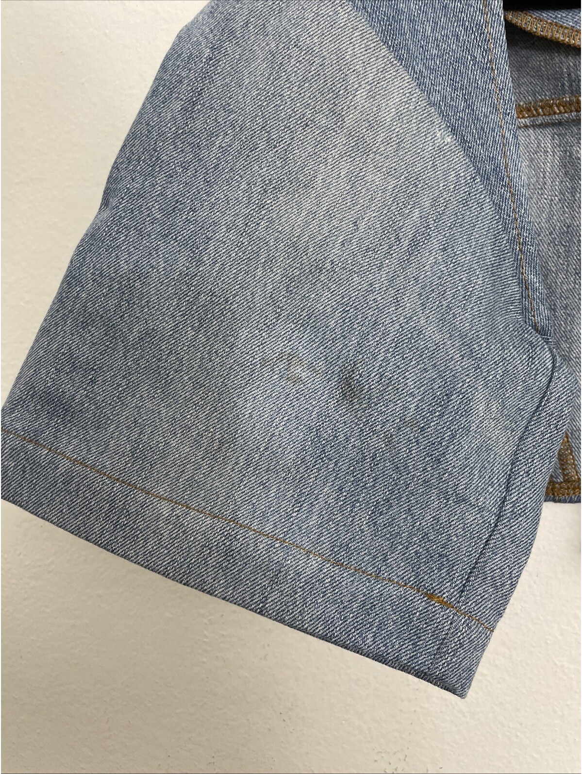 Sami Miro Vintage Short Sleeve Denim Bolero Blue Size S Nwt $325msrp — image 5 of 8
